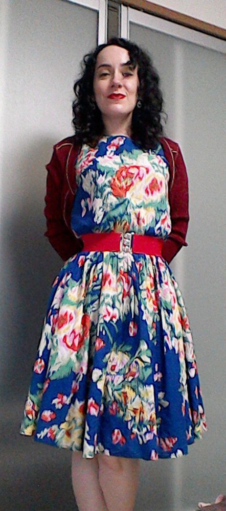 Bright floral print dress